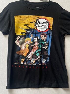 Demon Slayer Kimetsu No Yaiba Anime Graphic Crewneck Short Sleeve Tee S